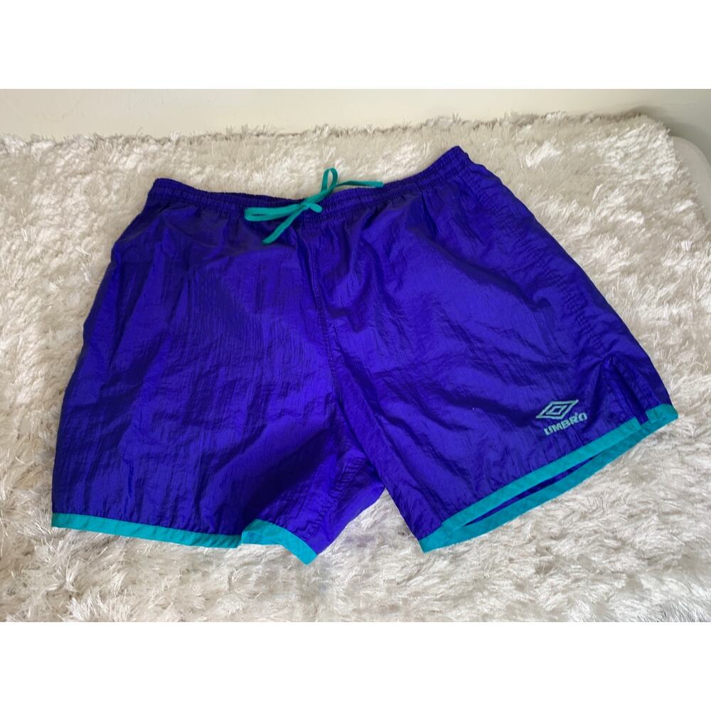 Umbro Soccer Shorts  Vintage Nylon Made in USA Sz Large